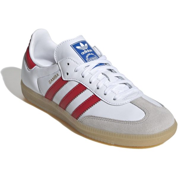 adidas Originals Cloud White Collegiate Red Gum Samba Og J Sneakers Online now