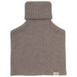 Huttelihut Brown Melange Neck Varmere ullstrikk Supply