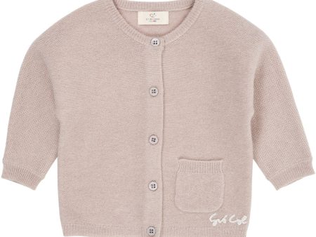 COPENHAGEN COLORS Beige Cashmere Classic Baby Cardigan Online Hot Sale