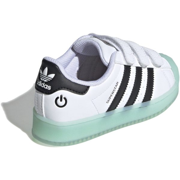 adidas Originals Cloud White Seflaq Core Black Superstar Led Lights Cf C Sneakers For Sale