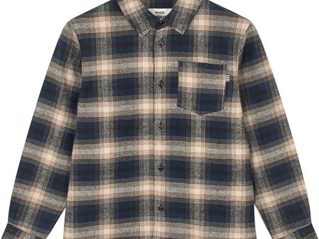 Mads Nørgaard Midnight Navy Check Soft Flannel Svano Skjorte Online