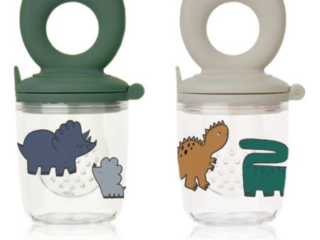 LIEWOOD Dinosaurs   Mist Miranda Printed Food Feeder 2-Pack Supply