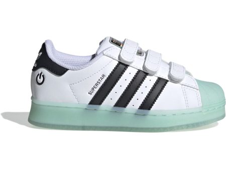 adidas Originals Cloud White Seflaq Core Black Superstar Led Lights Cf C Sneakers For Sale