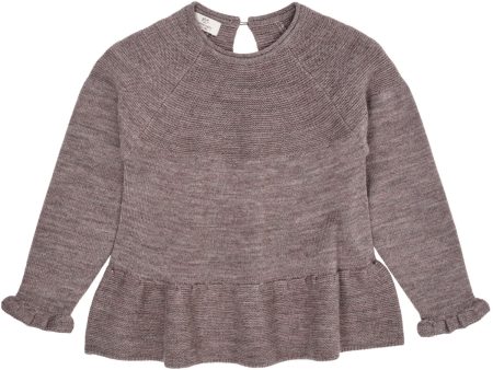 Copenhagen Colors Natural Melange Merino Knit Bluse M. Frill Online Sale