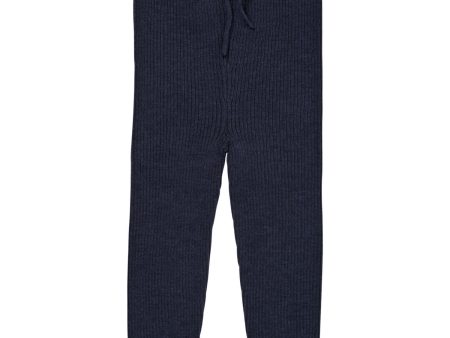 Copenhagen Colors Navy Merino Classic Rib Leggings M. Snore For Cheap