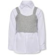 kids ONLY Cloud Dancer Zoe 2-delt skjorte med strikket vest Cheap