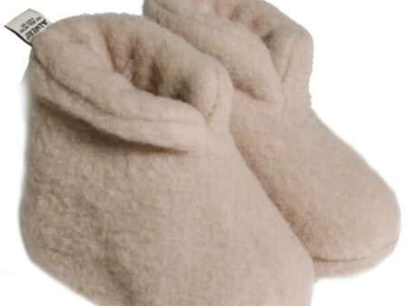 Alwero Beige newborn slippers virgin wool Online Hot Sale