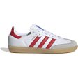 adidas Originals Cloud White Collegiate Red Gum Samba Og J Sneakers Online now