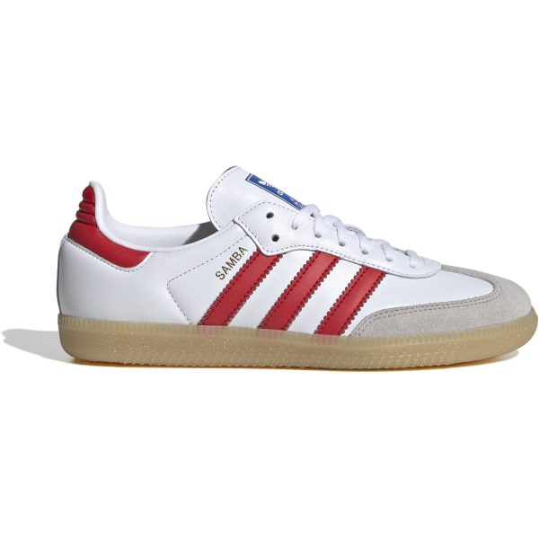 adidas Originals Cloud White Collegiate Red Gum Samba Og J Sneakers Online now