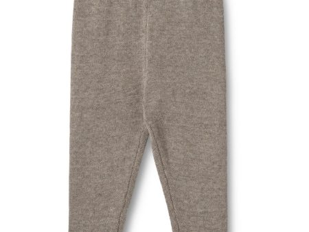 Wheat Warm Grey Melange Knit Bukser Neel For Cheap