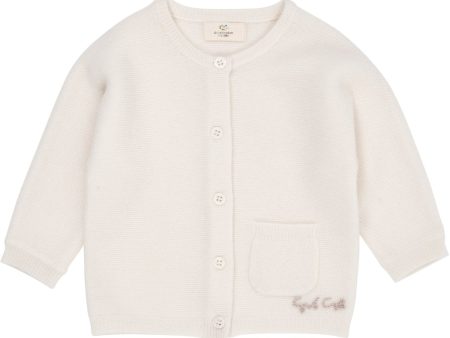 COPENHAGEN COLORS Cream Cashmere Classic Baby Cardigan Discount