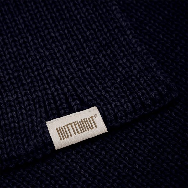 Huttelihut Dark Navy Neck Warmer Wool Knit Online Sale