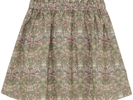 Huttelihut Deep Lichen Green Skjørt I Liberty Fabric Online Sale