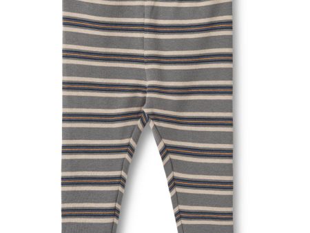 Wheat Stormy Blue Stripe Jersey Leggings Silas Cheap