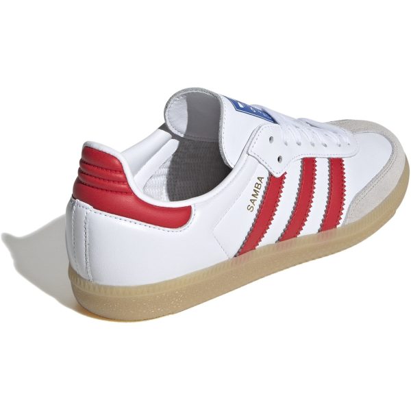 adidas Originals Cloud White Collegiate Red Gum Samba Og J Sneakers Online now