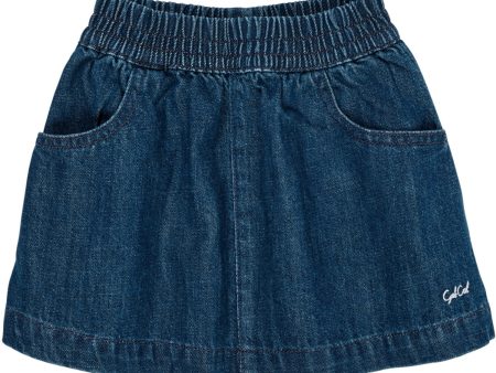 Copenhagen Colors Dark Indigo Blue Washed Organic Skjørt Online Hot Sale