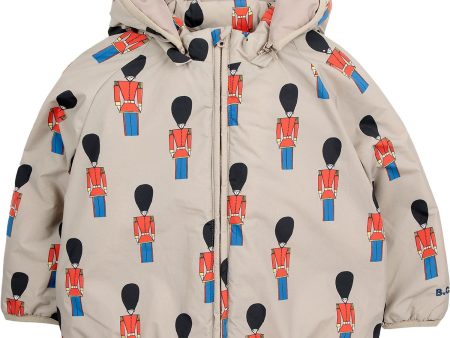 Bobo Choses Beige Little Tin Soldiers All Over Padded Anorak Supply