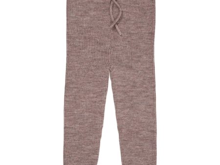 Copenhagen Colors Natural Melange Merino Classic Rib Leggings For Sale