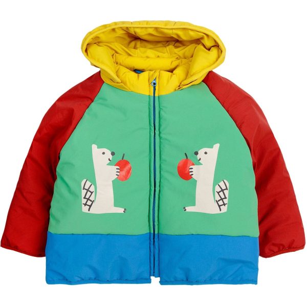 Bobo Choses Green Hungry Squirrel Hooded Anorak Online now