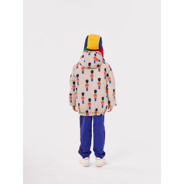 Bobo Choses Light Brown Little Tin Soldiers All Over Anorak Discount