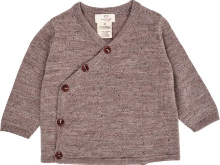 Copenhagen Colors Natural Melange Merino Crossover Cardigan Pointelle Sale