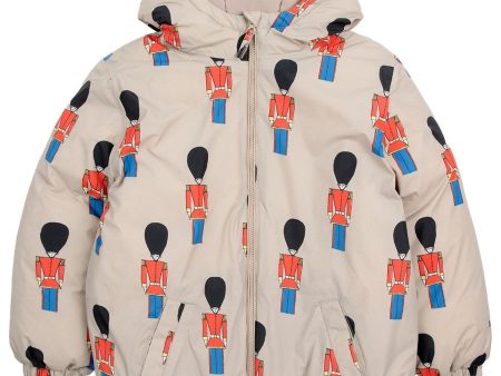 Bobo Choses Light Brown Little Tin Soldiers All Over Anorak Discount